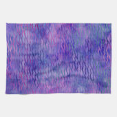 Paarse Waterverf golvende strepen modern Theedoek (Horizontaal)