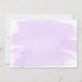 Paarse Waterverf Goud Dames Lunch Kaart (Achterkant)