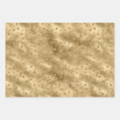 Paarse Waterverf Gouden Glam Glitter Inpakpapier Vel (Voorkant 3)