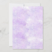Paarse Waterverf Halloween Genderonthulling Kaart (Achterkant)