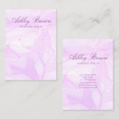 Paarse Waterverf Handgemaakte Sieraden Oorbel Disp Visitekaartje (Voorkant / Achterkant)