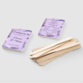 Paarse waterverf handwaaier (Niet-gemonteerd)