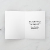 Paarse Waterverf Hart 8e Verjaardag Kaart (Binnen)