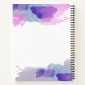 Paarse Waterverf - Hoop en dromen - Naam Notitieboek (Achterkant)