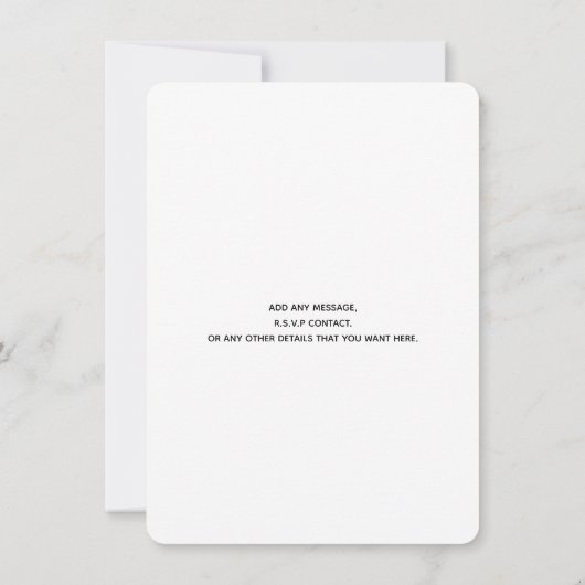 Paarse waterverf huwelijksuitnodiging kaart (Achterkant)