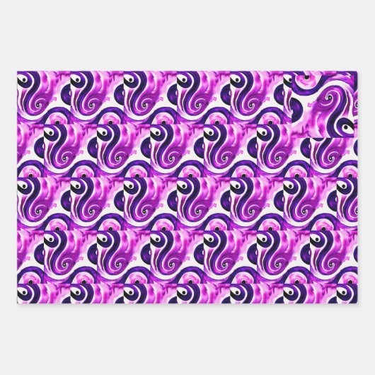 Paarse Waterverf Inpakpapier Vel (Voorkant 3)