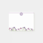 Paarse Waterverf Iris 4 x 3 inch Botanische monogr Post-it® Notes (Voorkant)