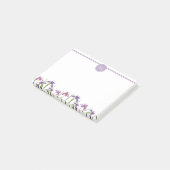 Paarse Waterverf Iris 4 x 3 inch Botanische monogr Post-it® Notes (Schuin)