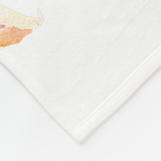 Paarse waterverf Iris gepersonaliseerd Fleece Deken (Hoek)