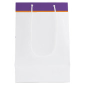 Paarse waterverf Iris gepersonaliseerd Medium Cadeauzakje (Achterkant)