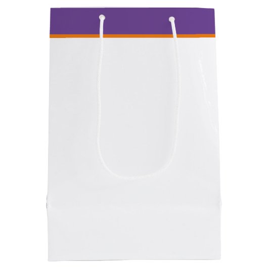 Paarse waterverf Iris gepersonaliseerd Medium Cadeauzakje (Achterkant)