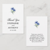 Paarse Waterverf korenbloem WIldflower bruiloft Notitiekaartje (Voorkant / Achterkant)