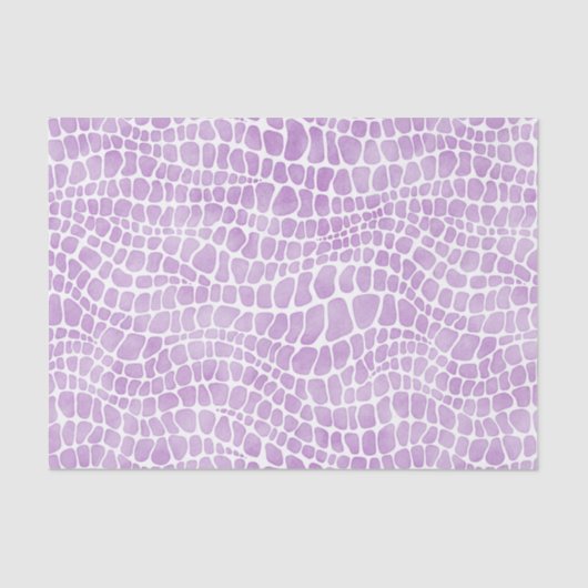 Paarse Waterverf Krokodille Huid Tissuepapier (Voorkant)
