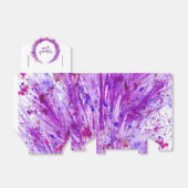 Paarse waterverf kunst bedankt cadeaudoos bedankdoosjes (Uitgevouwen)