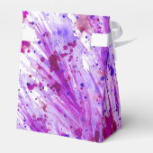 Paarse waterverf kunst bedankt cadeaudoos bedankdoosjes (Achterkant)