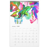 Paarse waterverf kunstkalender Sacha Grossel Kalender (Jan 2027)