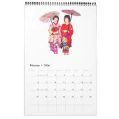 Paarse waterverf kunstkalender Sacha Grossel Kalender (Feb 2026)