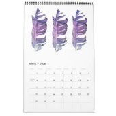 Paarse waterverf kunstkalender Sacha Grossel Kalender (Mar 2026)