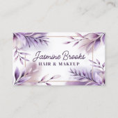 Paarse Waterverf laat elegant Visitekaartje (Voorkant)