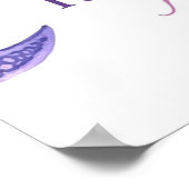 Paarse Waterverf Lantaarns Ramadan Kareem Poster (Hoek)