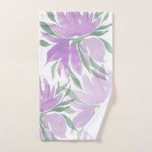 Paarse Waterverf Lavander Elegant Floral Bad Handdoek (Handdoek)