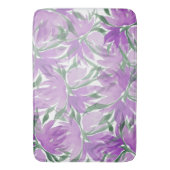 Paarse Waterverf Lavander Elegant Floral Badmat (Voorkant Verticaal)