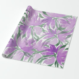Paarse Waterverf Lavander Elegant Floral Cadeaupapier