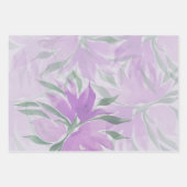 Paarse Waterverf Lavander Elegant Floral Inpakpapier Vel (Voorkant 2)