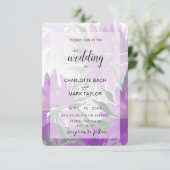 Paarse Waterverf Lavander Elegant Floral Kaart (Staand voorkant)