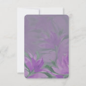 Paarse Waterverf Lavander Elegant Floral Kaart (Achterkant)