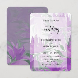 Paarse Waterverf Lavander Elegant Floral Kaart