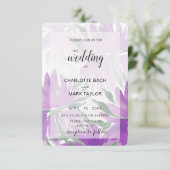 Paarse Waterverf Lavander Elegant Floral Kaart (Staand voorkant)