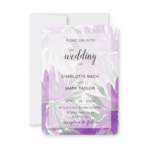 Paarse Waterverf Lavander Elegant Floral