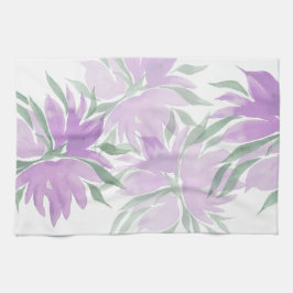 Paarse Waterverf Lavander Elegant Floral Theedoek