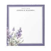 Paarse Waterverf lavendel van het bureau van Notitieblok (Voorkant)