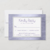 Paarse Waterverf | Lavendel Violet Entree Keuze RSVP Kaartje (Voorkant)