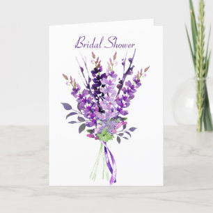 Paarse Waterverf Lavender Shower Invite Bedankkaart