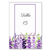 Paarse Waterverf Lavender Table Cards Kaart (Achterkant)