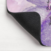 Paarse Waterverf Leef, lach, liefde Bloem Muismat (Hoek)