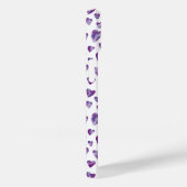 Paarse Waterverf Liefde Hart Monogram Case-Mate iPhone Case (Achterkant / Rechts)