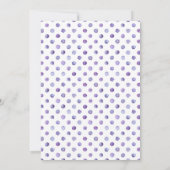 Paarse Waterverf Lilacs Floral Wedding Kaart (Achterkant)