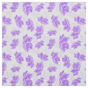 Paarse Waterverf Lotus Flower Pattern Stof