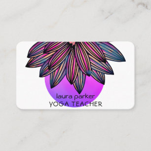 Paarse Waterverf Lotus Flower Yoga Meditation Visitekaartje