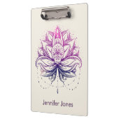 Paarse Waterverf Lotus/Lily flower Klembord (Links)