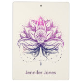 Paarse Waterverf Lotus/Lily flower Klembord (Achterkant)