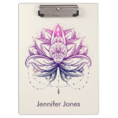 Paarse Waterverf Lotus/Lily flower Klembord (Voorkant)