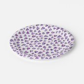 Paarse Waterverf Love Heart Patroon Papieren Bordje (Gekanteld)