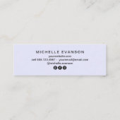 Paarse Waterverf Maan Fasen Bohemen Mini Visitekaartje (Achterkant)