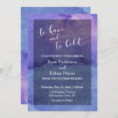 Paarse Waterverf Mandala Om te hebben en te houden Kaart (Voorkant / Achterkant)