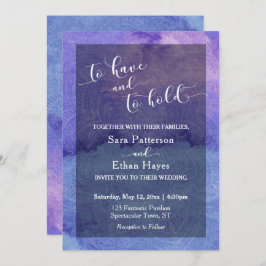 Paarse Waterverf Mandala Om te hebben en te houden Kaart